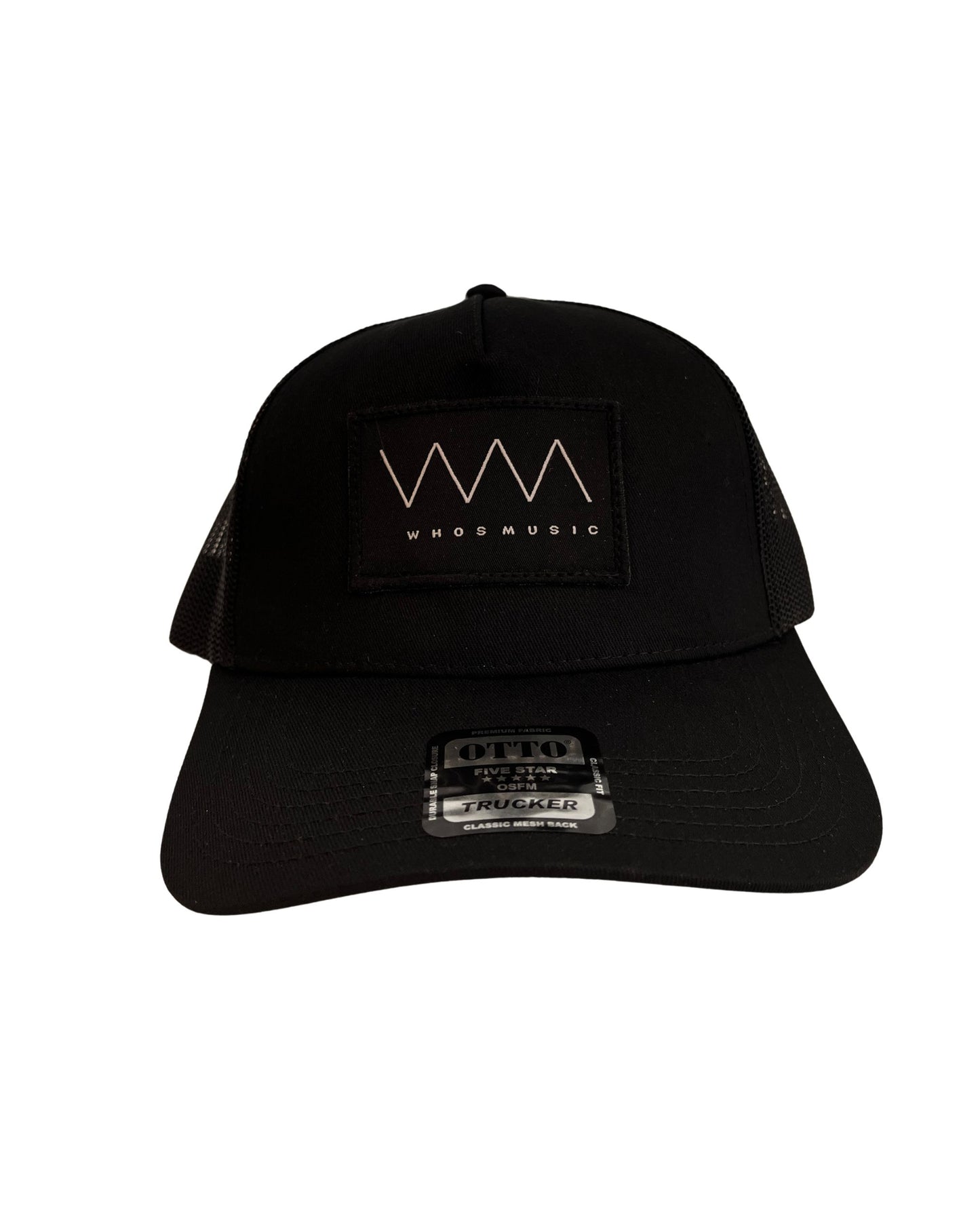 WHOSMUSIC Patch Snapback Hat (Black)