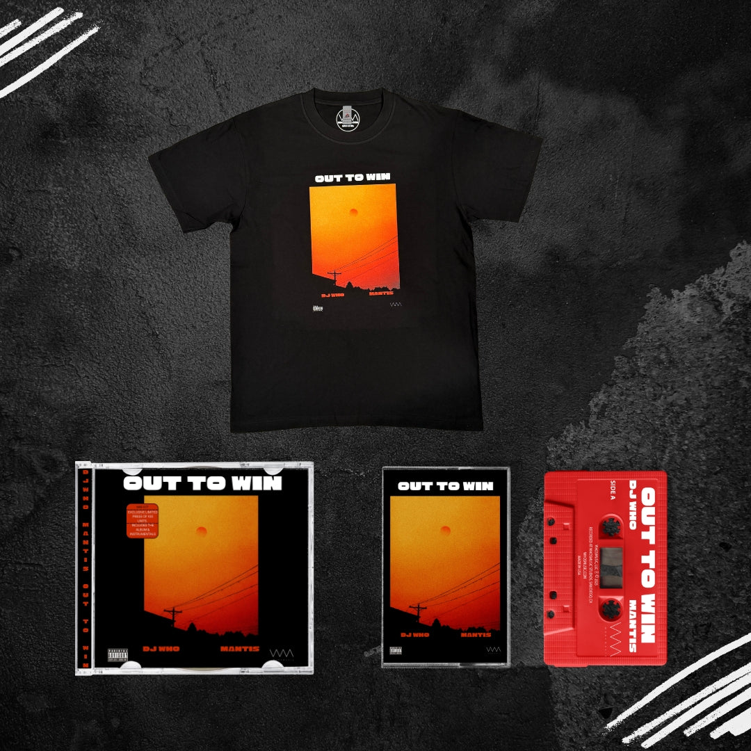 Out To Win - DJ Who & Mantis (T-Shirt + CD + Cassette + Digital Album)