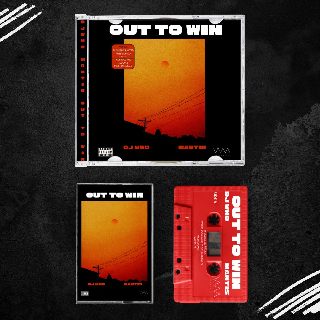 Out To Win - DJ Who & Mantis (T-Shirt + CD + Cassette + Digital Album)